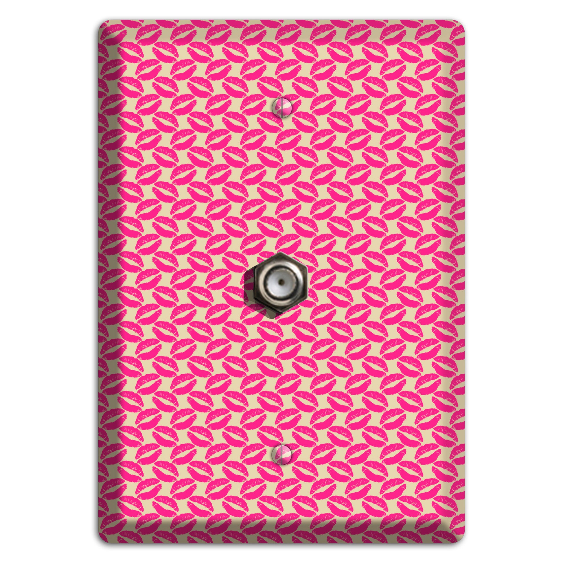 Pink Kisses Cable Wallplate