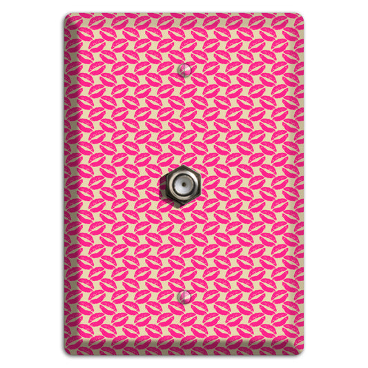 Pink Kisses Cable Wallplate