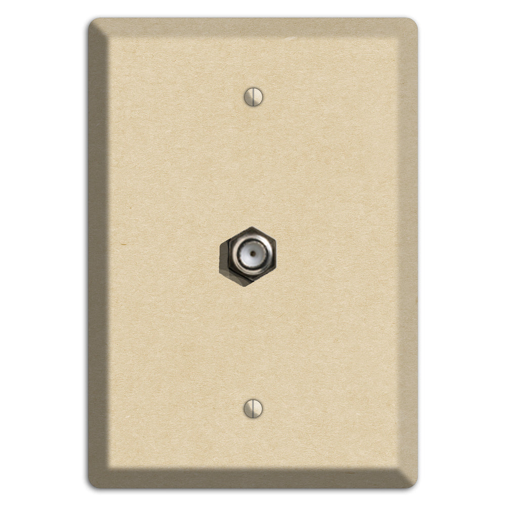 Double Pearl Lusta Kraft Cable Wallplate