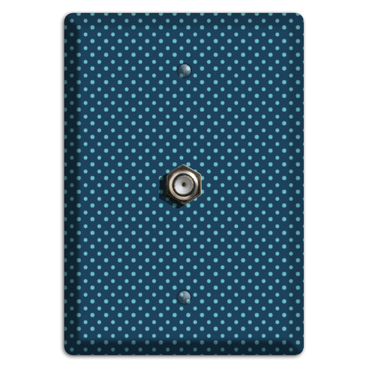Multi Blue Tiny Polka Dots Cable Wallplate