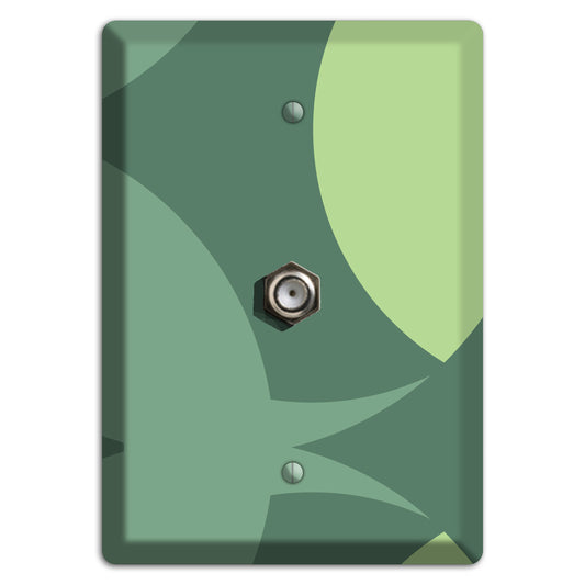 Green Abstract Cable Wallplate
