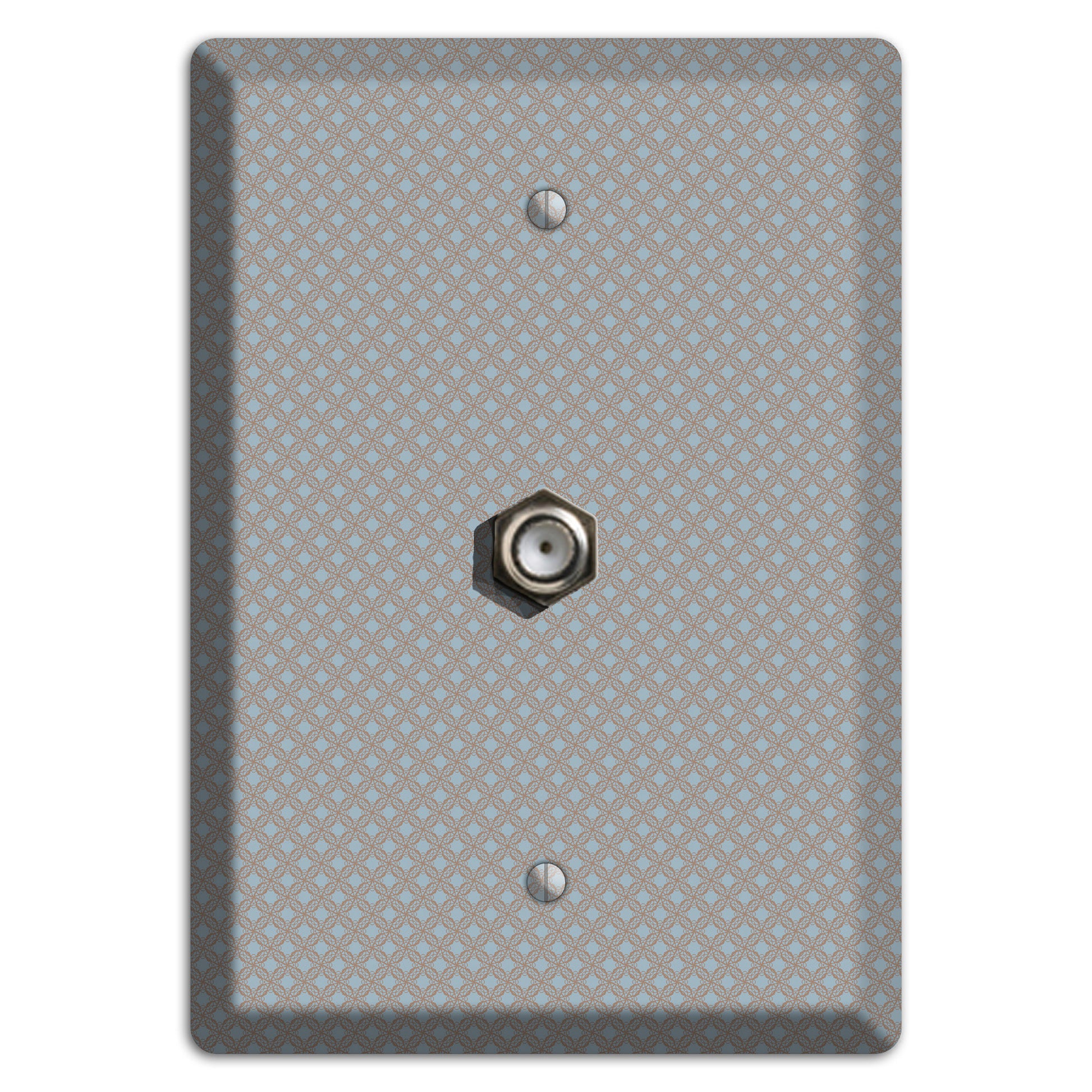 Multi Grey Lattice Cable Wallplate