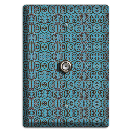 Blue Tapestry Cable Wallplate