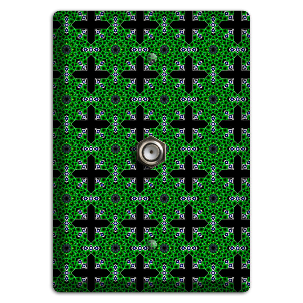 Green Foulard 3 Cable Wallplate