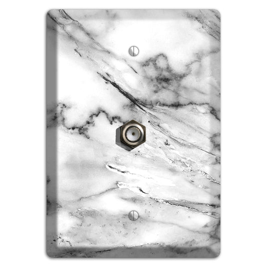 Black and White marble Cable Wallplate