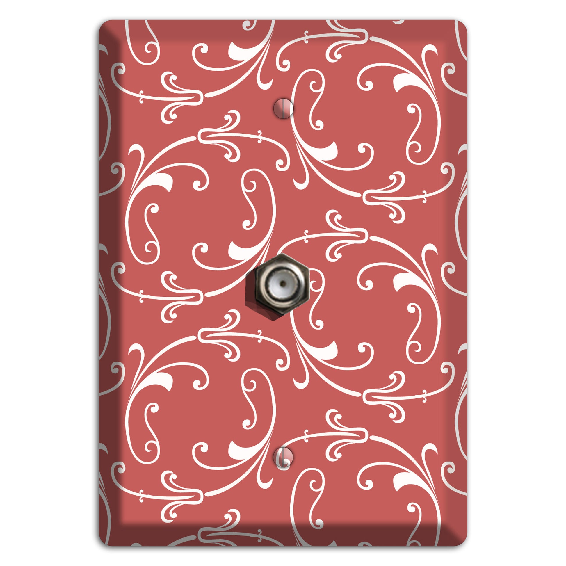 Brick Victorian Sprig Cable Wallplate