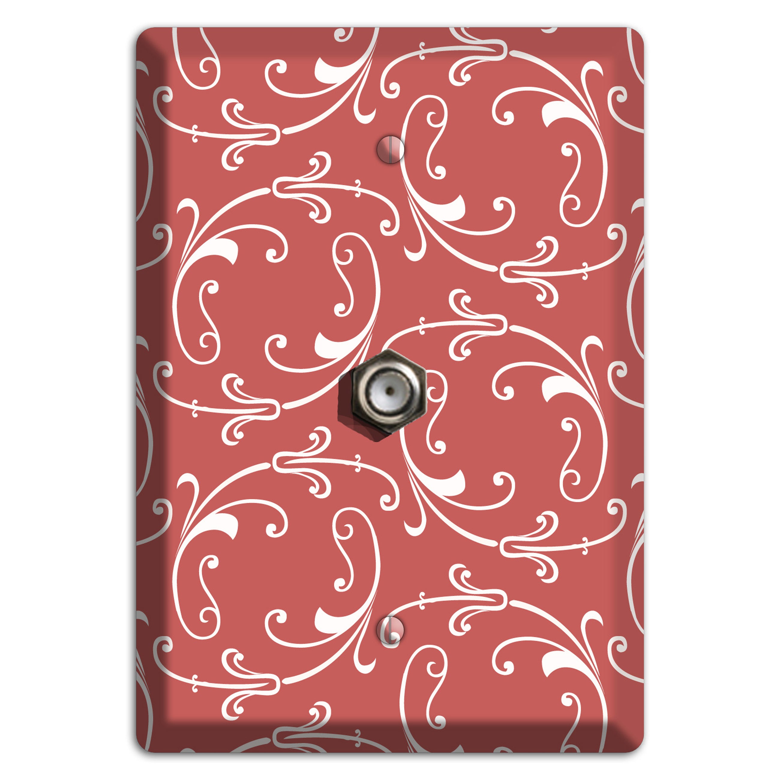 Brick Victorian Sprig Cable Wallplate