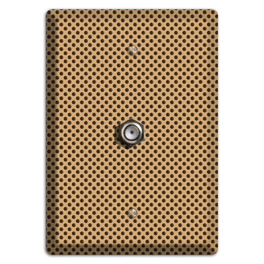 Beige with Brown Polka Dots Cable Wallplate