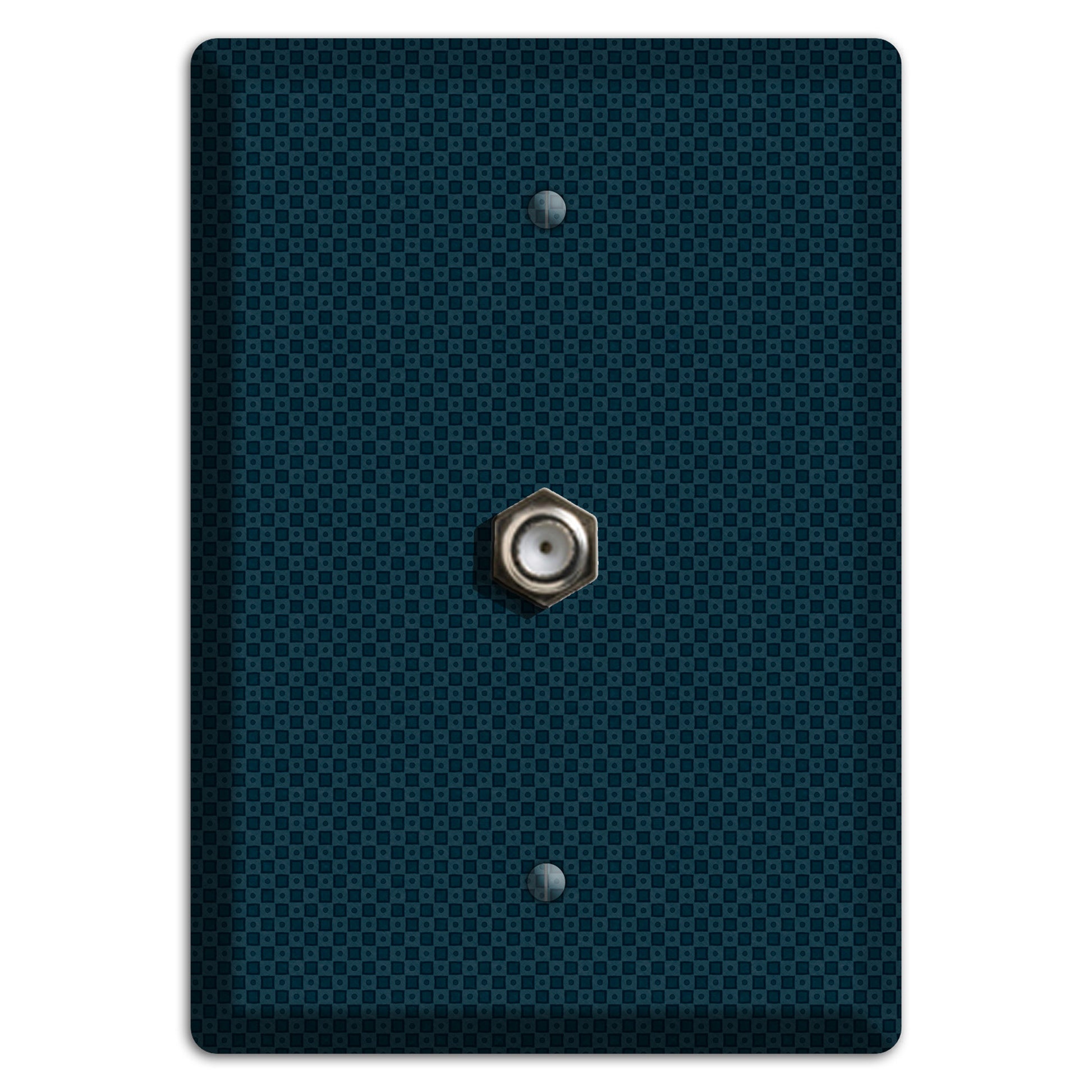 Navy Dots and Check Cable Wallplate