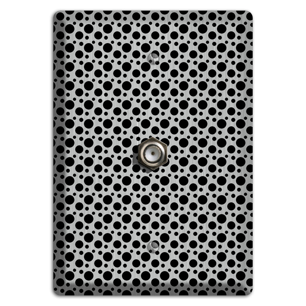 Small and Tiny Polka Dots Stainless Steel Cable Wallplate