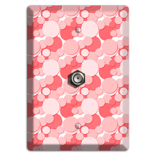 Multi Pink Bubble Dots Cable Wallplate