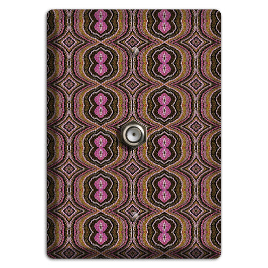 Pink and Brown Tapestry Cable Wallplate