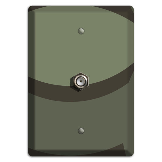 Olive Abstract Cable Wallplate
