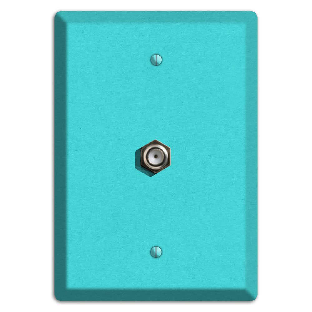 Turquoise Kraft Cable Wallplate