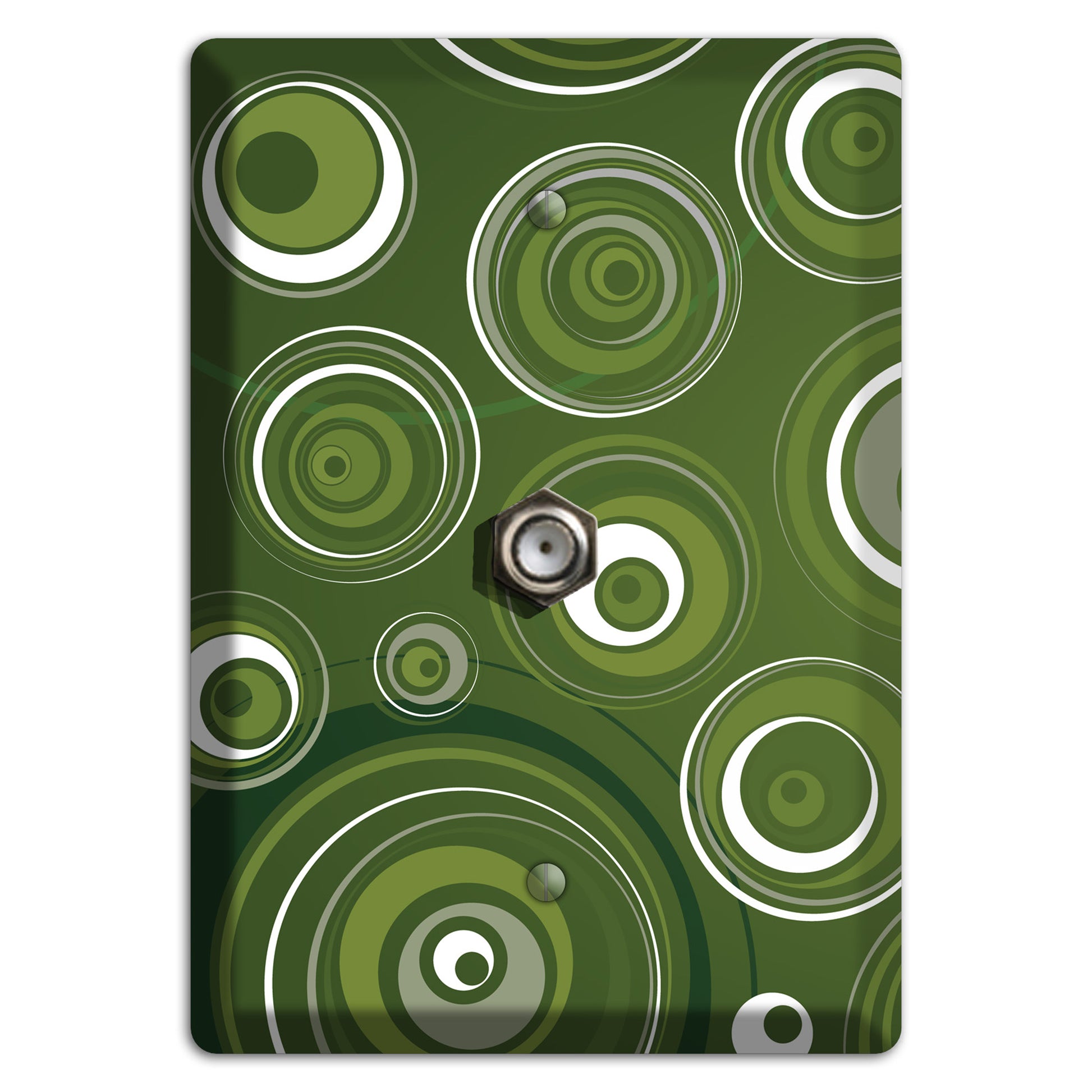 Green Circles Cable Wallplate