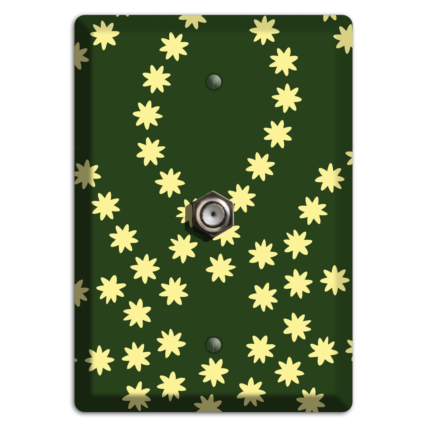 Green with Yellow Constellation Cable Wallplate