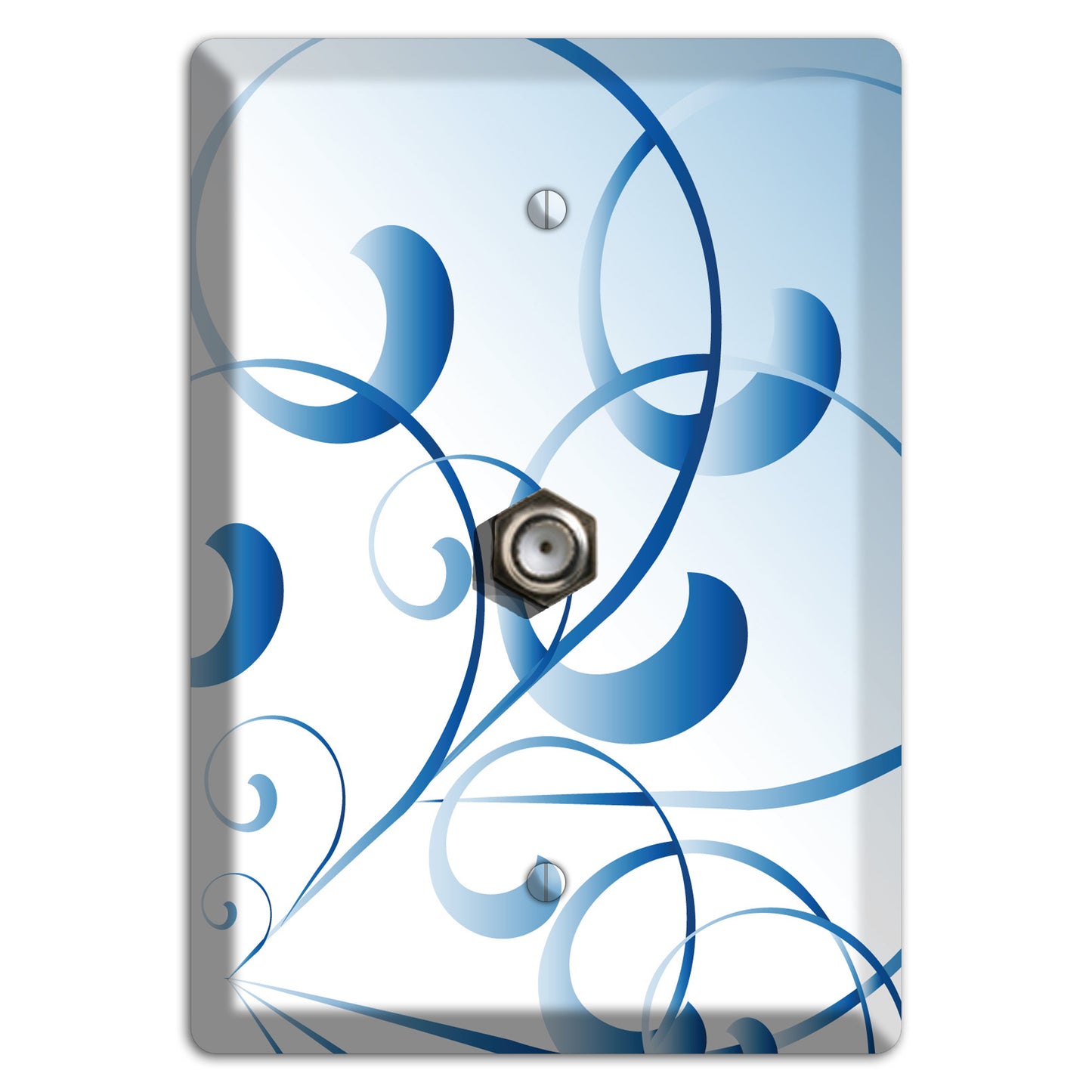 Blue Swoop Cable Wallplate