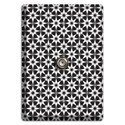 Black with White Foulard Cable Wallplate
