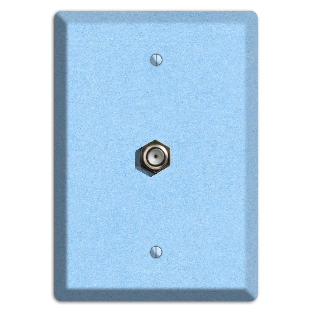 Light Sky Blue Kraft Cable Wallplate