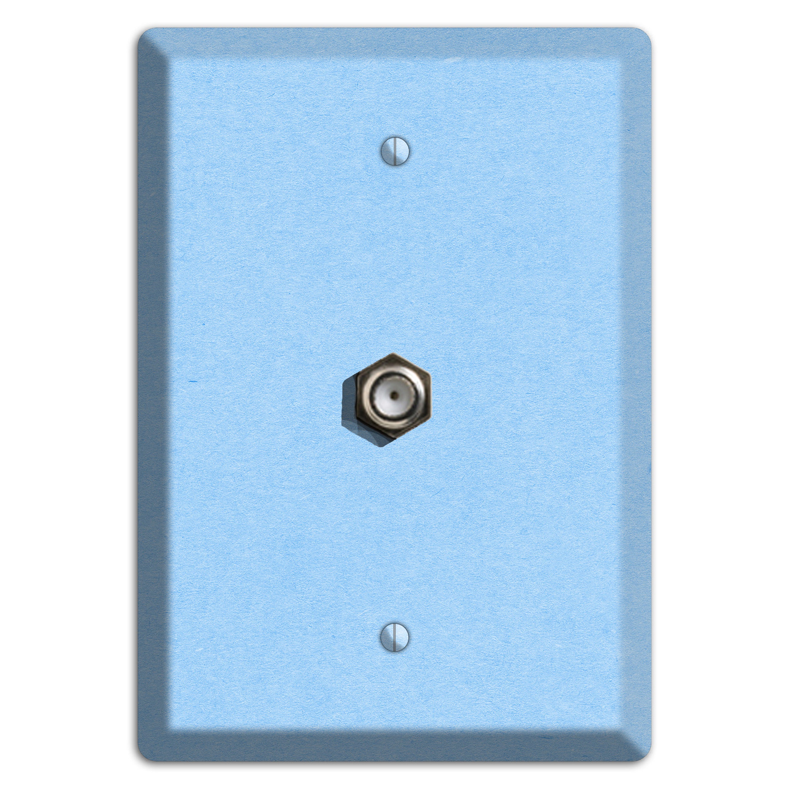 Light Sky Blue Kraft Cable Wallplate
