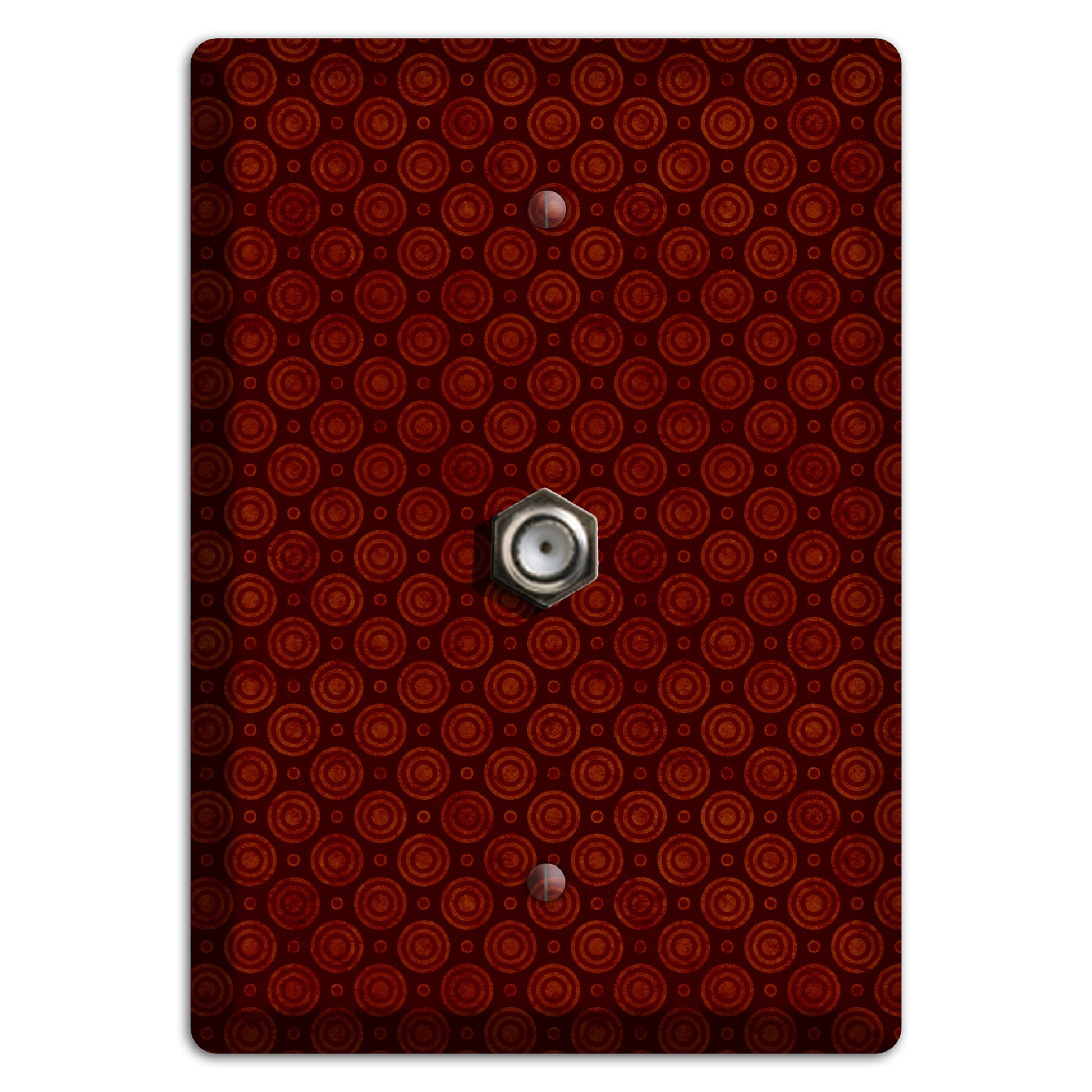 Maroon Circles 2 Cable Wallplate