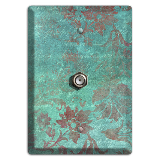 Sea Nymph Whimsical Damask Cable Wallplate