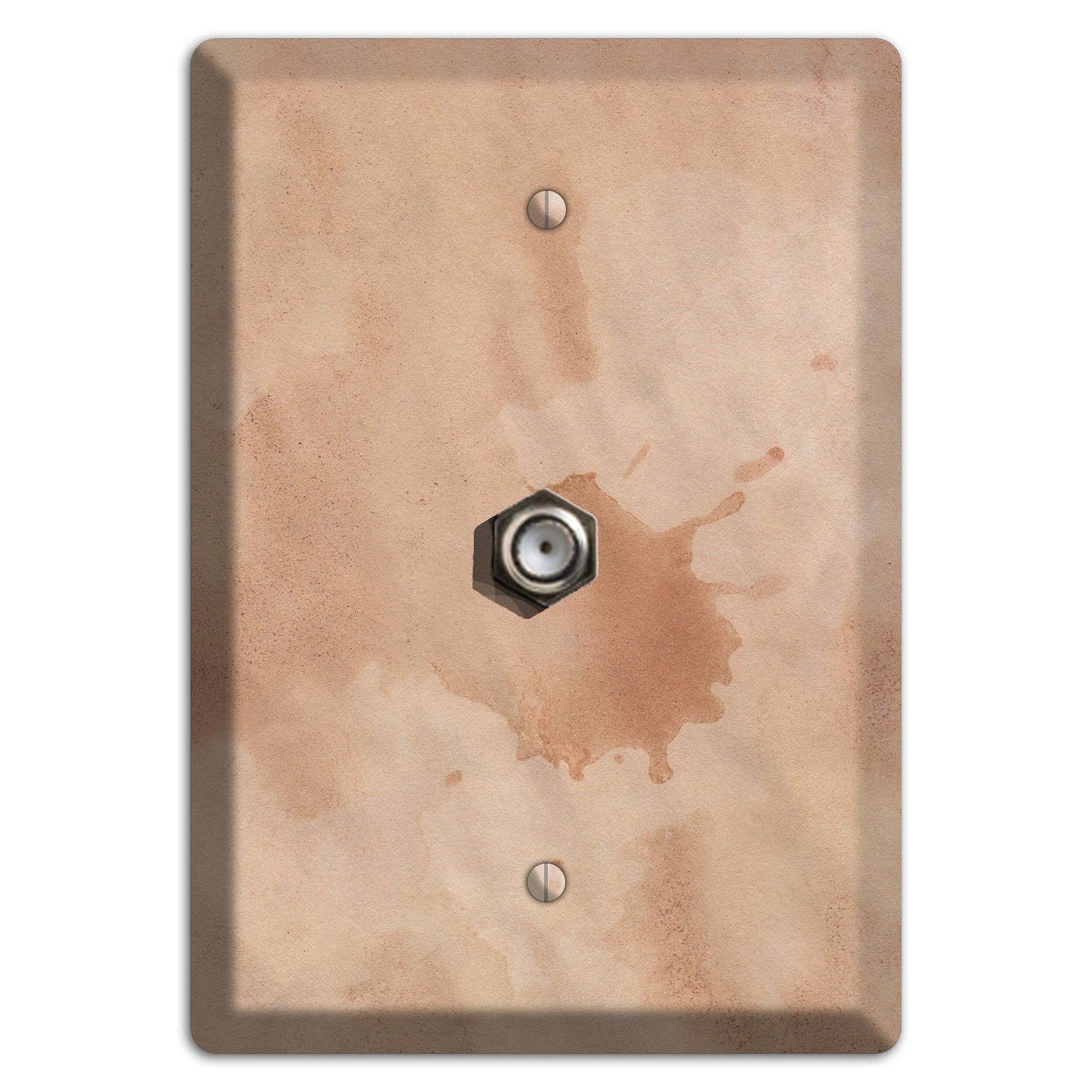 Aged Paper 2 Cable Wallplate
