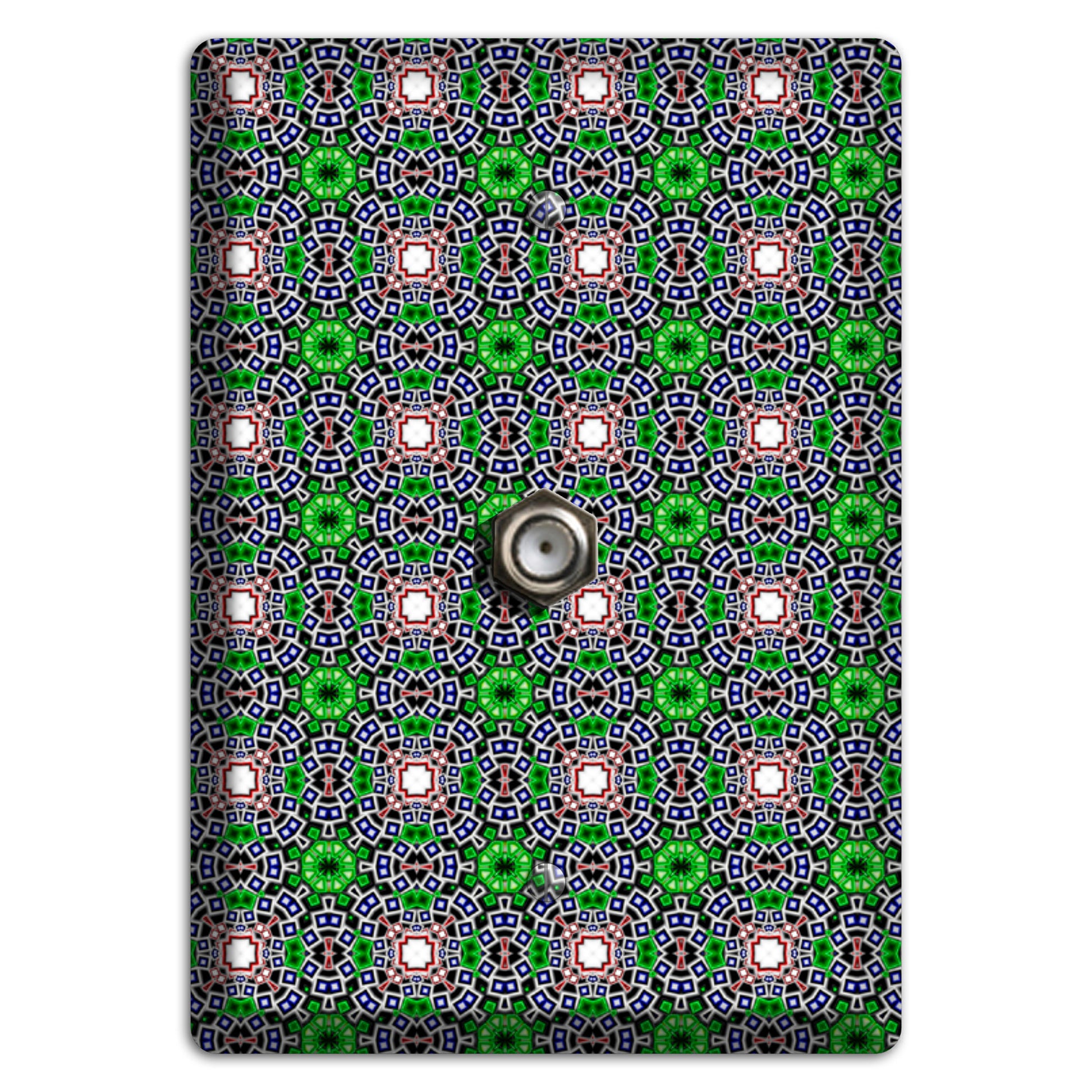 Green Foulard 4 Cable Wallplate