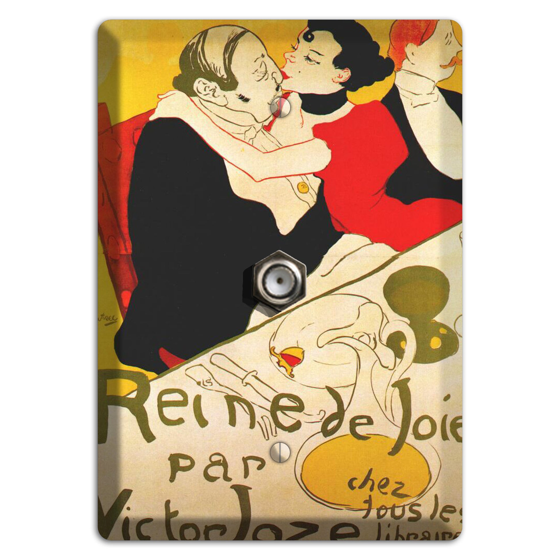 Reine de Joie Vintage Poster Cable Wallplate