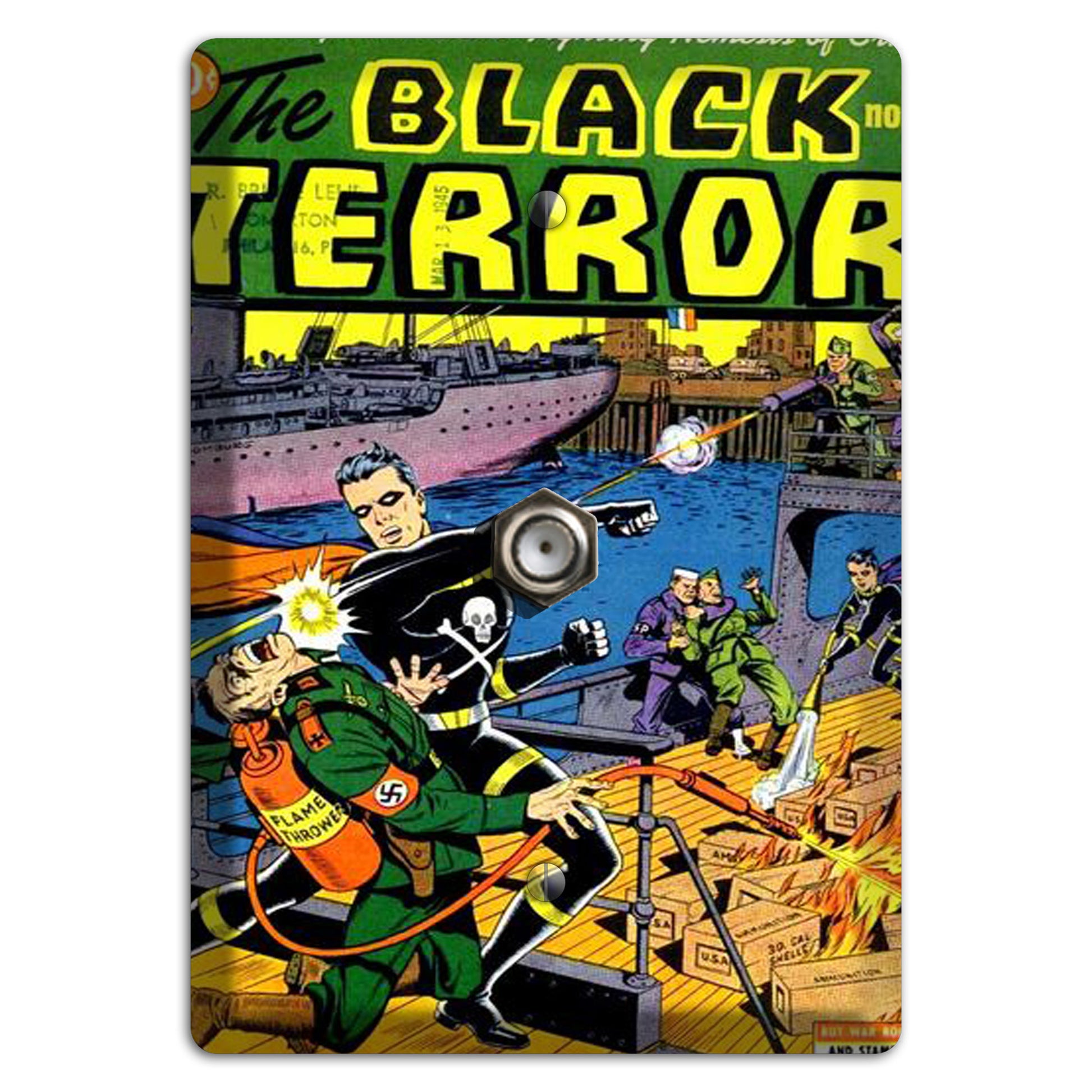 The Flame Thrower Vintage Comics Cable Wallplate