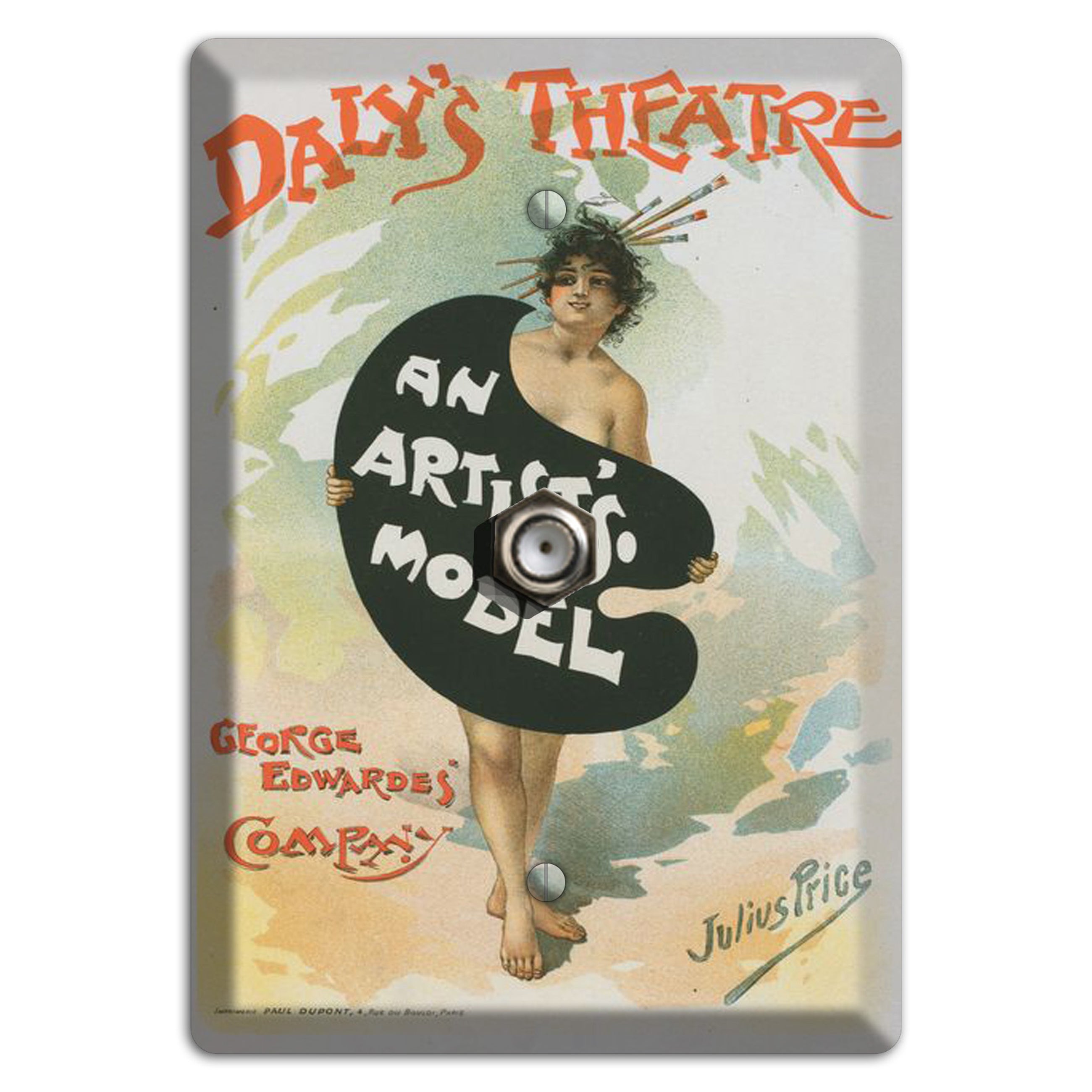 Artist Model Vintage Poster Cable Wallplate