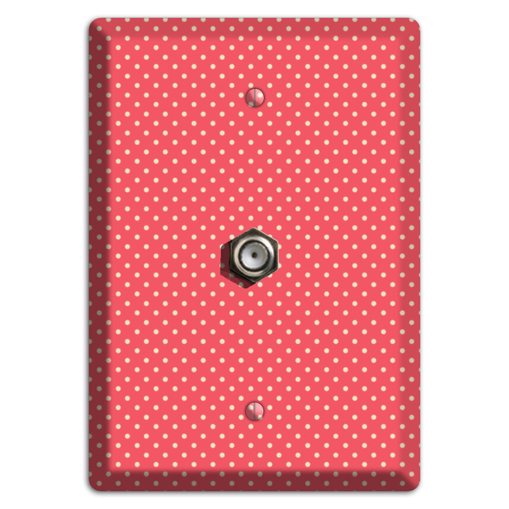 Multi Pink Tiny Polka Dots Cable Wallplate