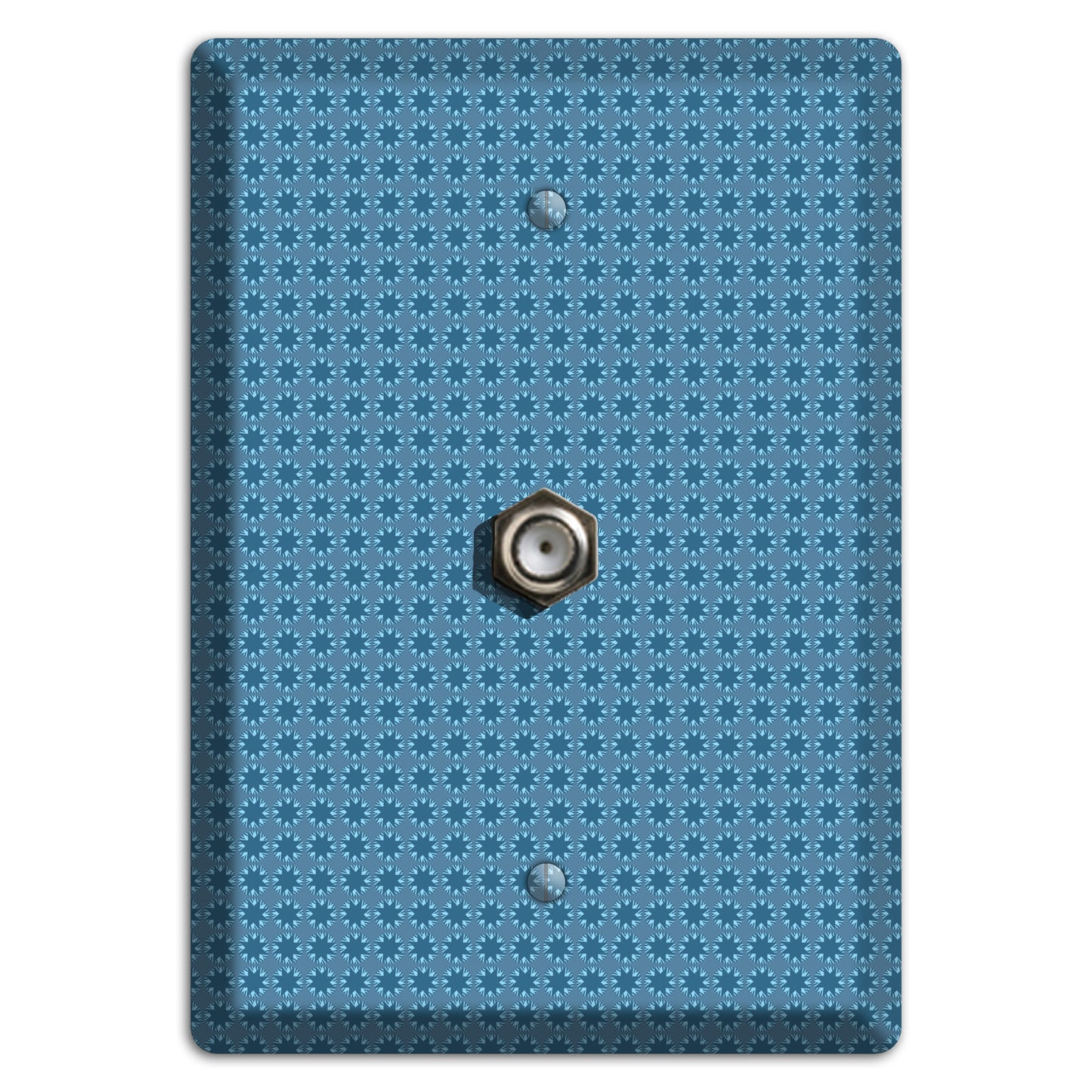 Multi Blue Tiled Foulard Cable Wallplate