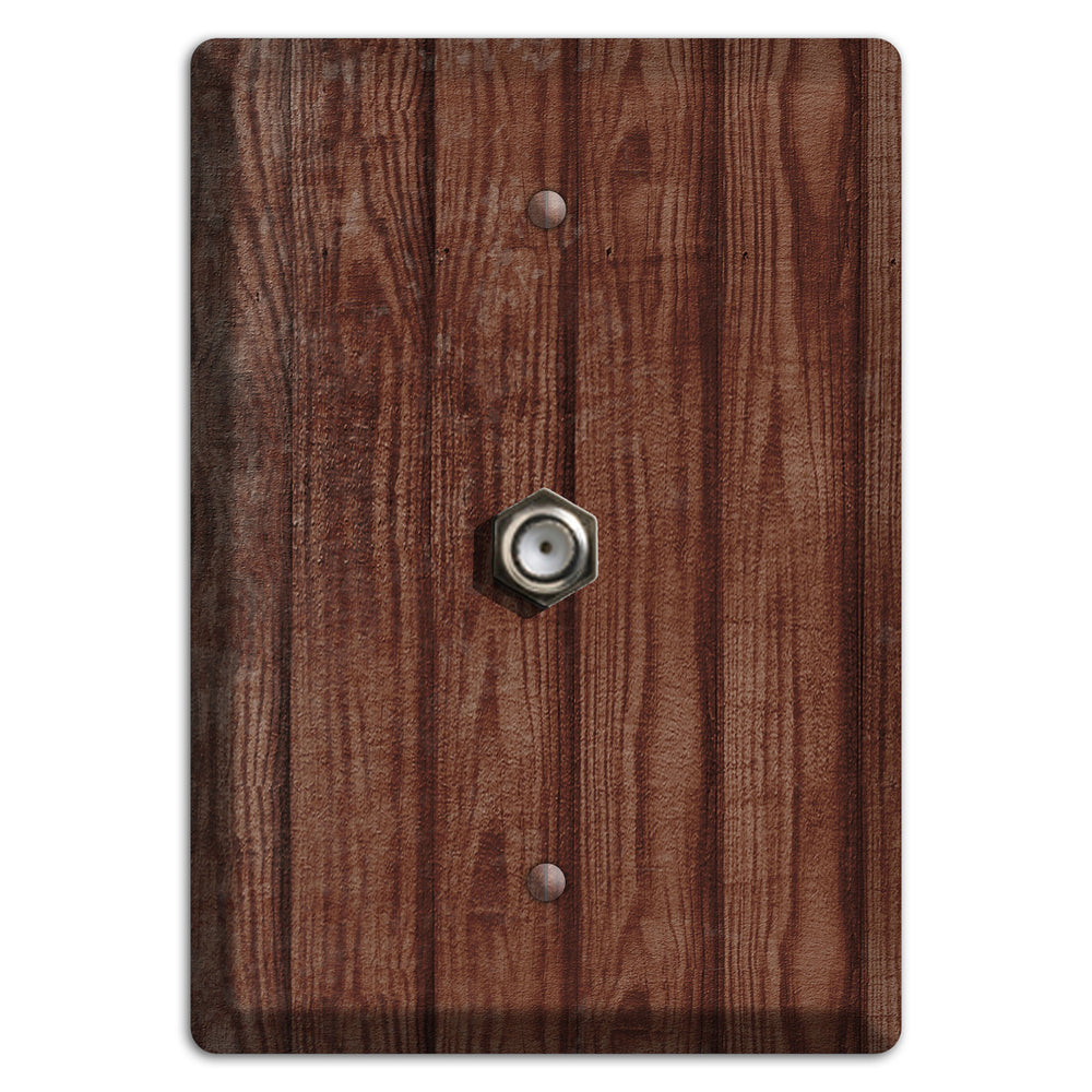 Saddle Weathered Wood Cable Wallplate
