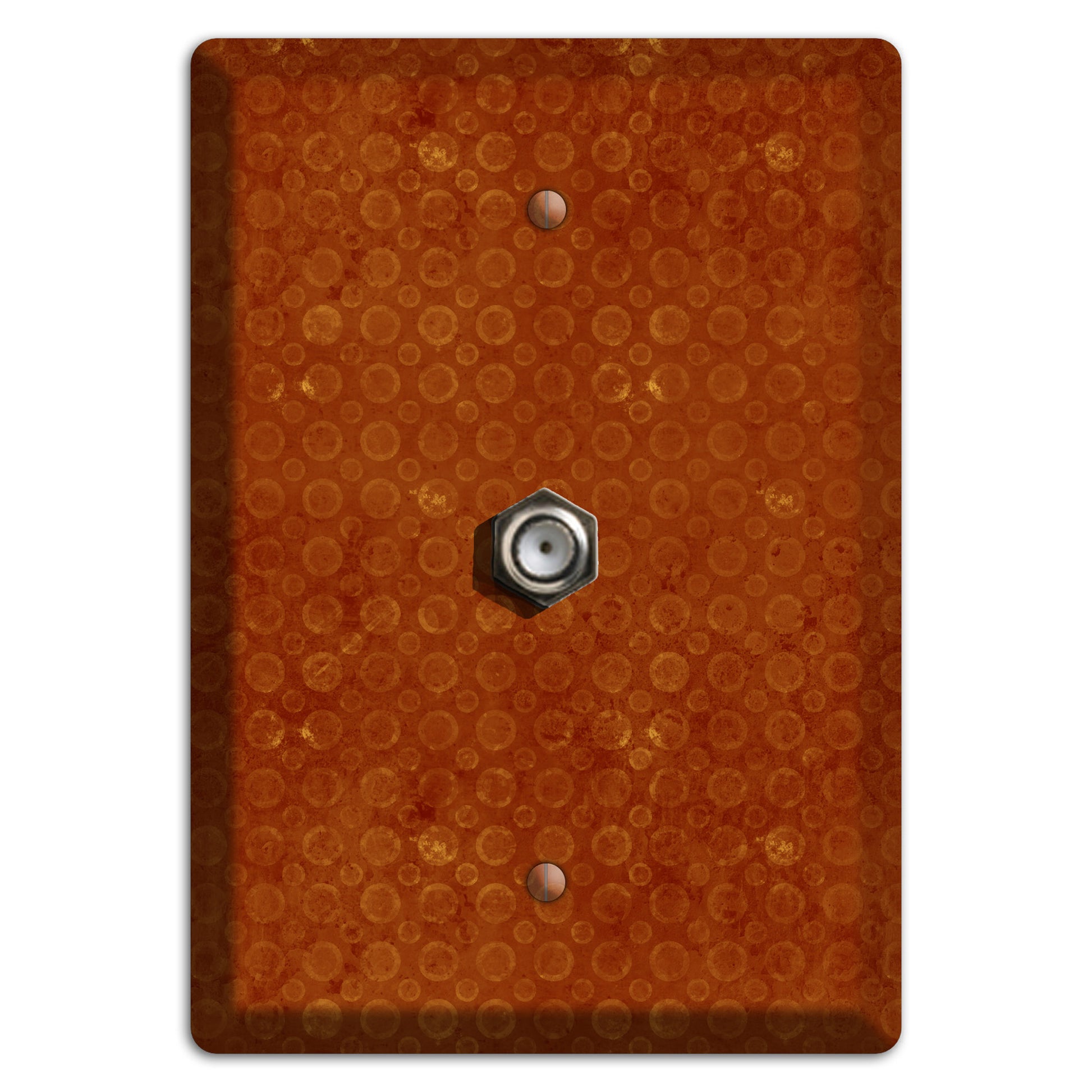 Red Circles Cable Wallplate