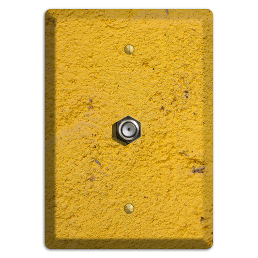 Yellow Concrete Cable Wallplate