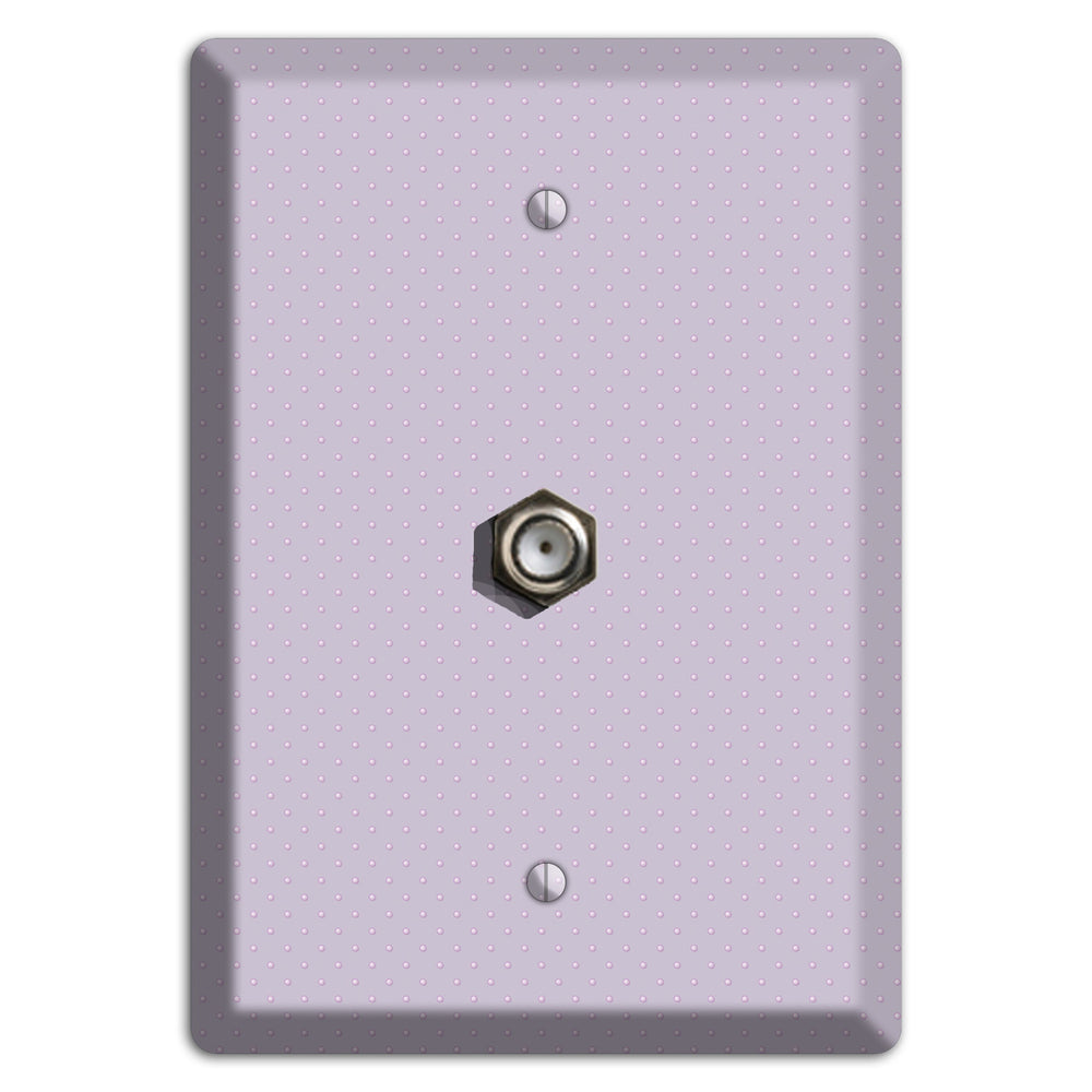 Lavender with Tiny Dots Cable Wallplate