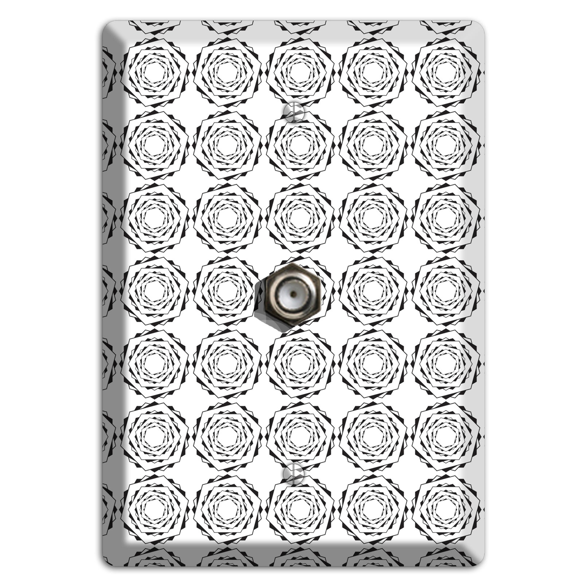 Hexagon Rotation Repeat Cable Wallplate