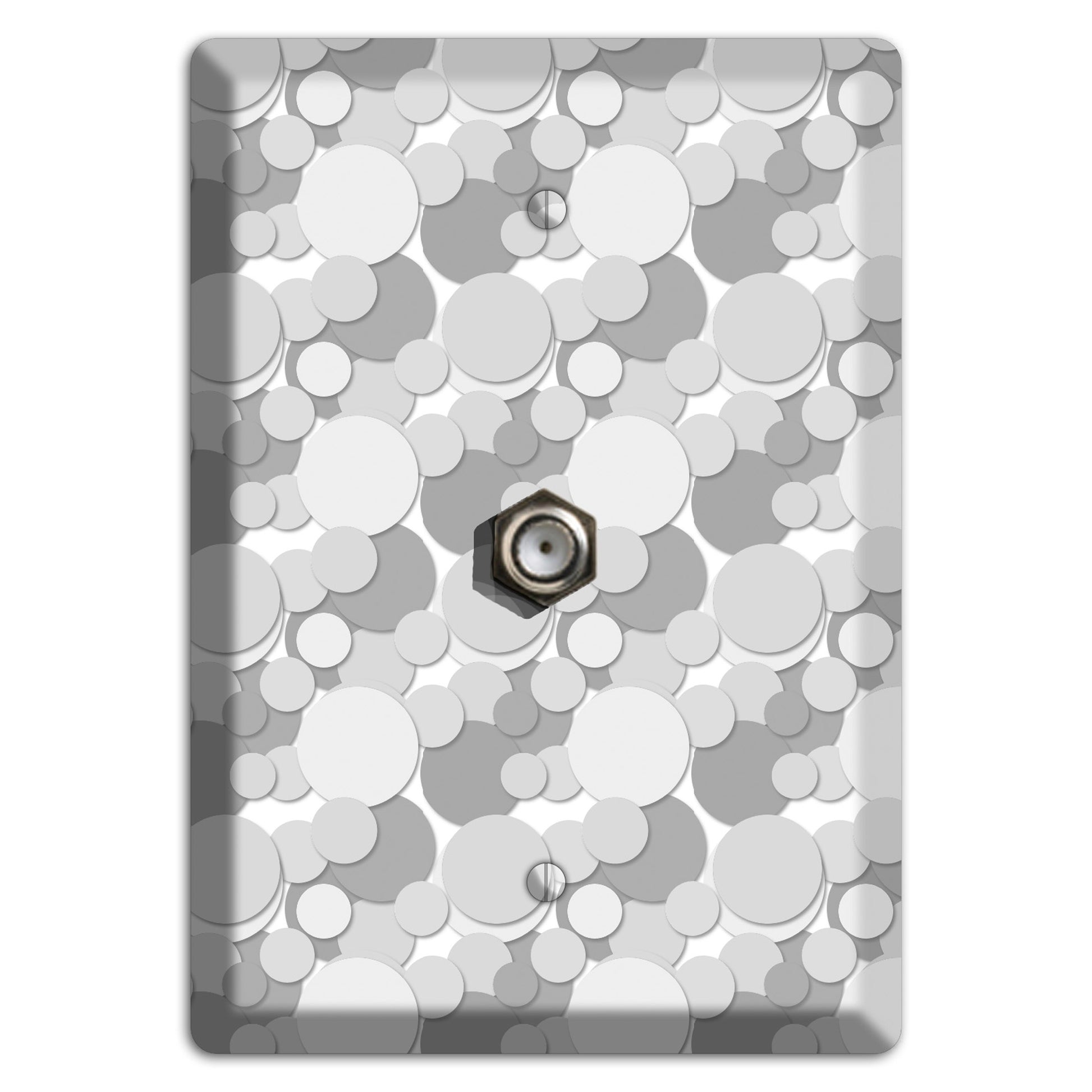 Multi Grey Bubble Dots Cable Wallplate
