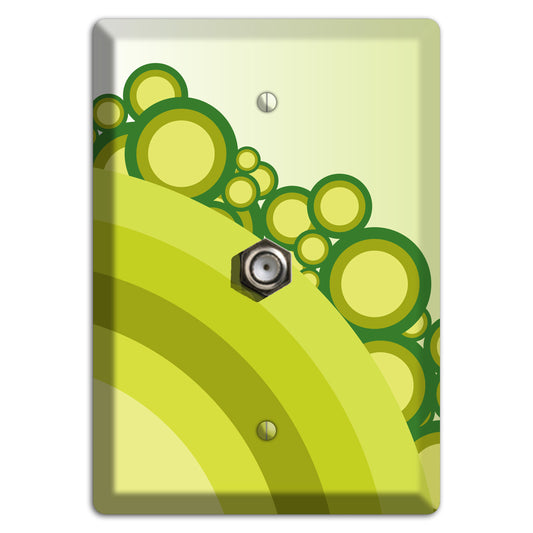 Green Rainbow Dots Cable Wallplate