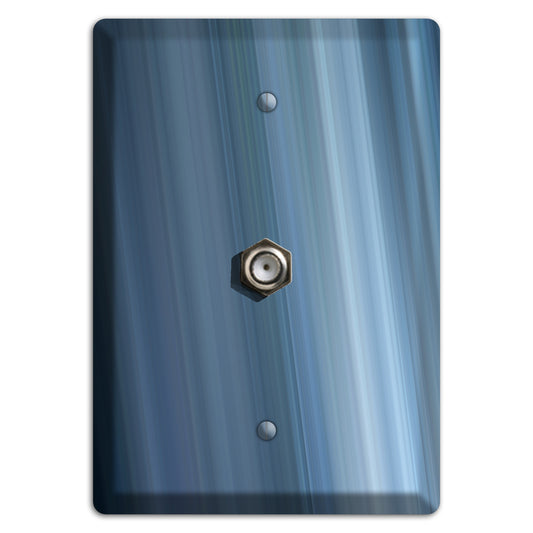 Brushed Blue Stripes Cable Wallplate