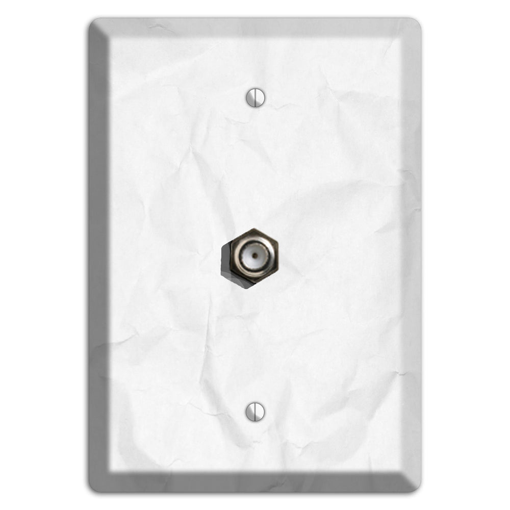 Seashell Crinkled Paper Cable Wallplate
