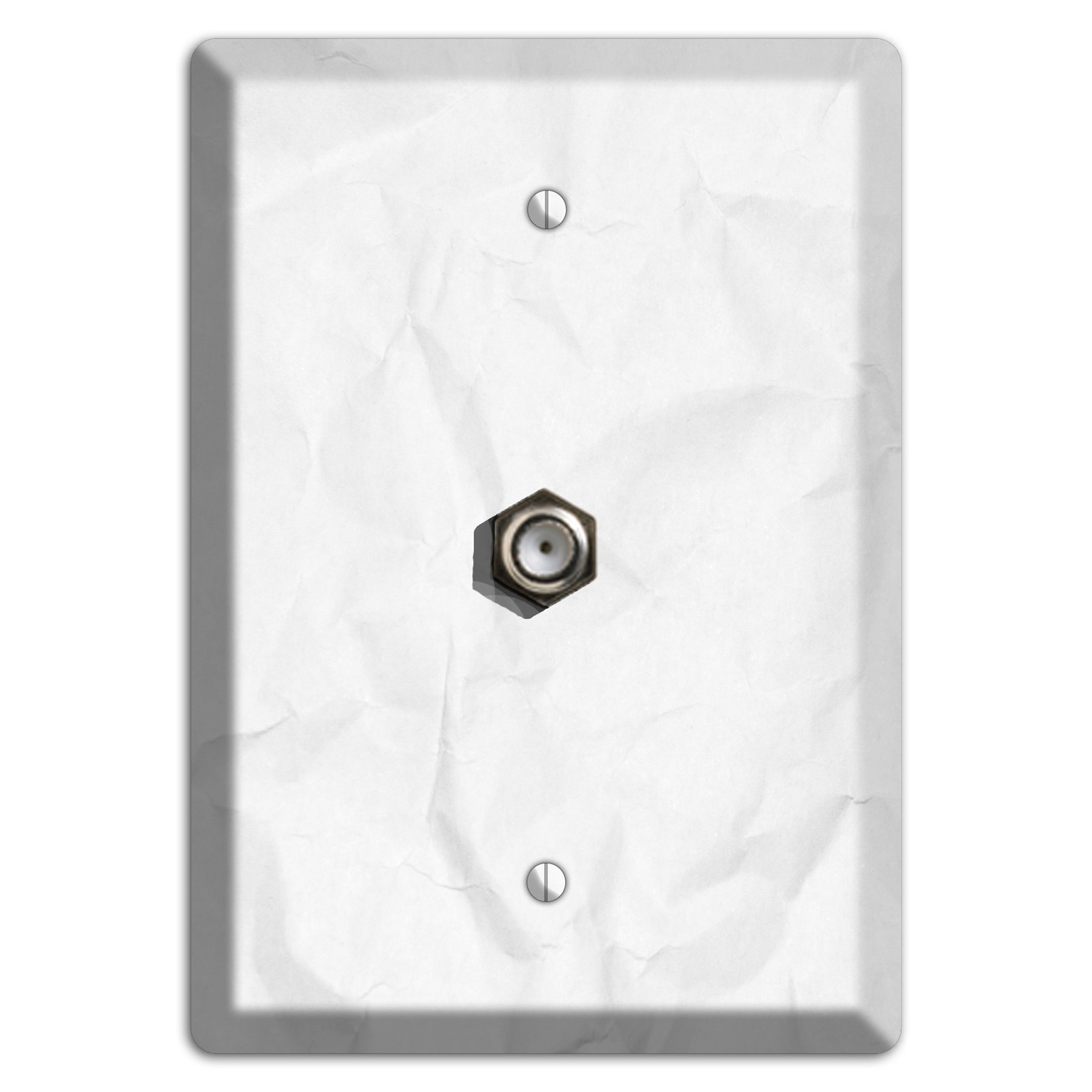 Seashell Crinkled Paper Cable Wallplate