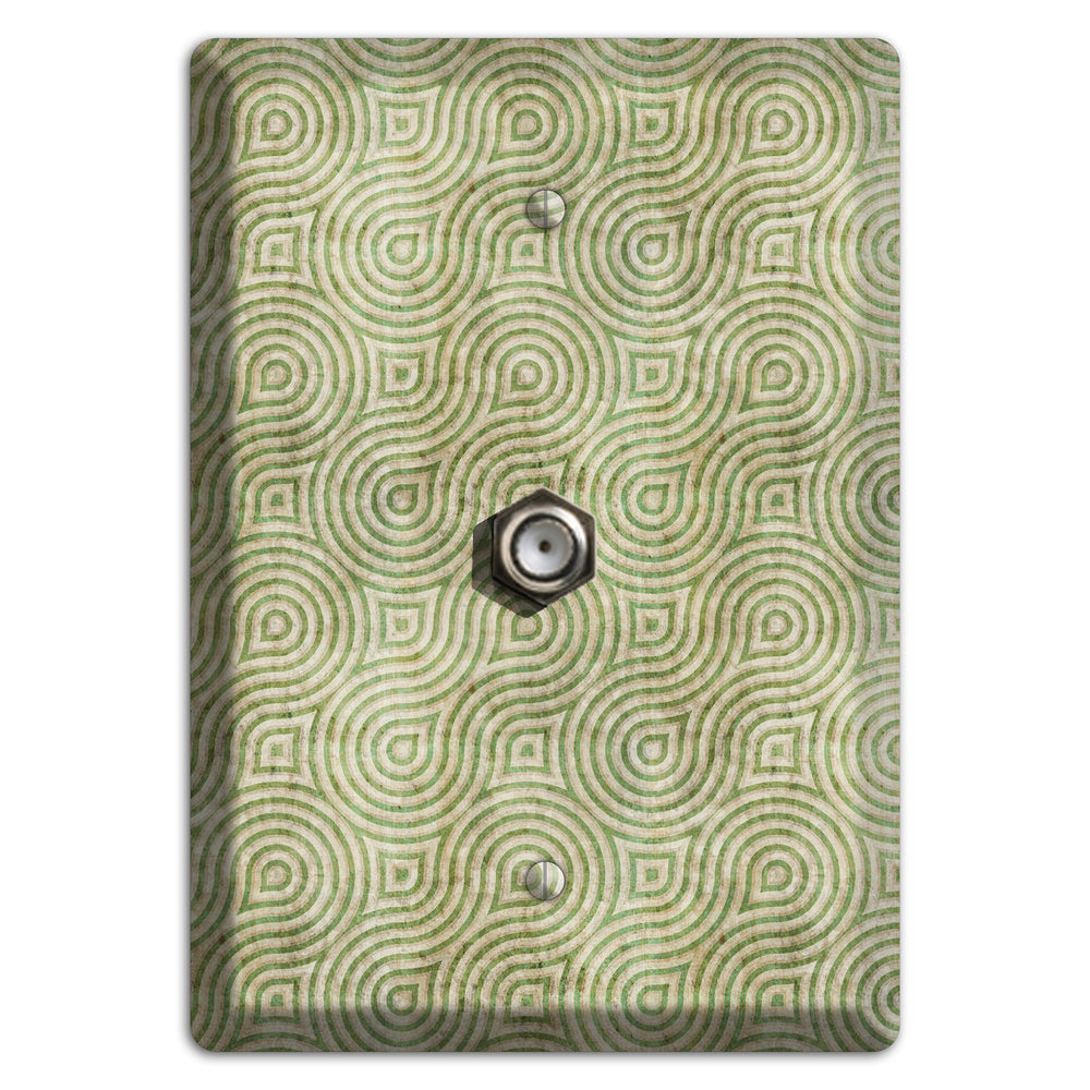Light Green Swirl Cable Wallplate