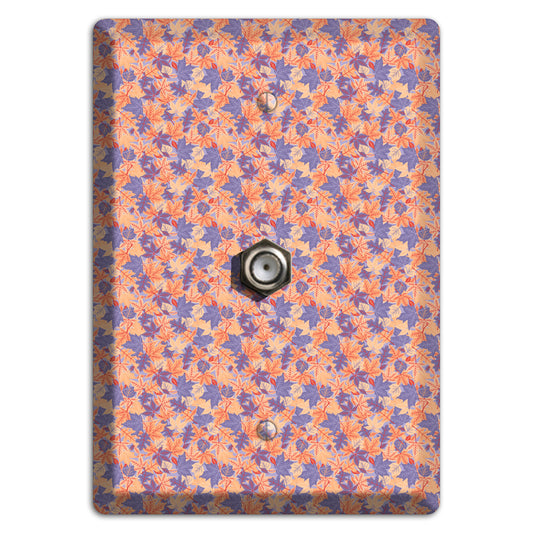 Autumn Leaves Overlay Cable Wallplate