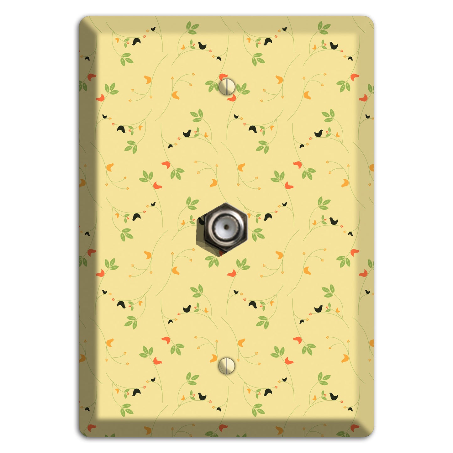 Tiny Yellow Flowers Cable Wallplate
