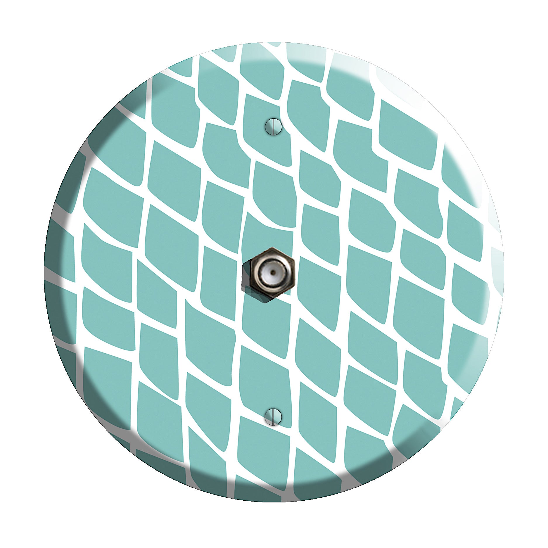 Teal Fish Cable Wallplate