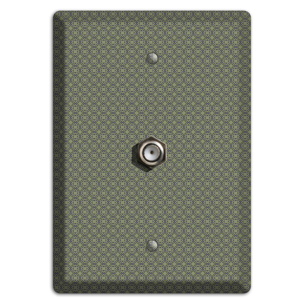 Multi Olive Foulard Cable Wallplate