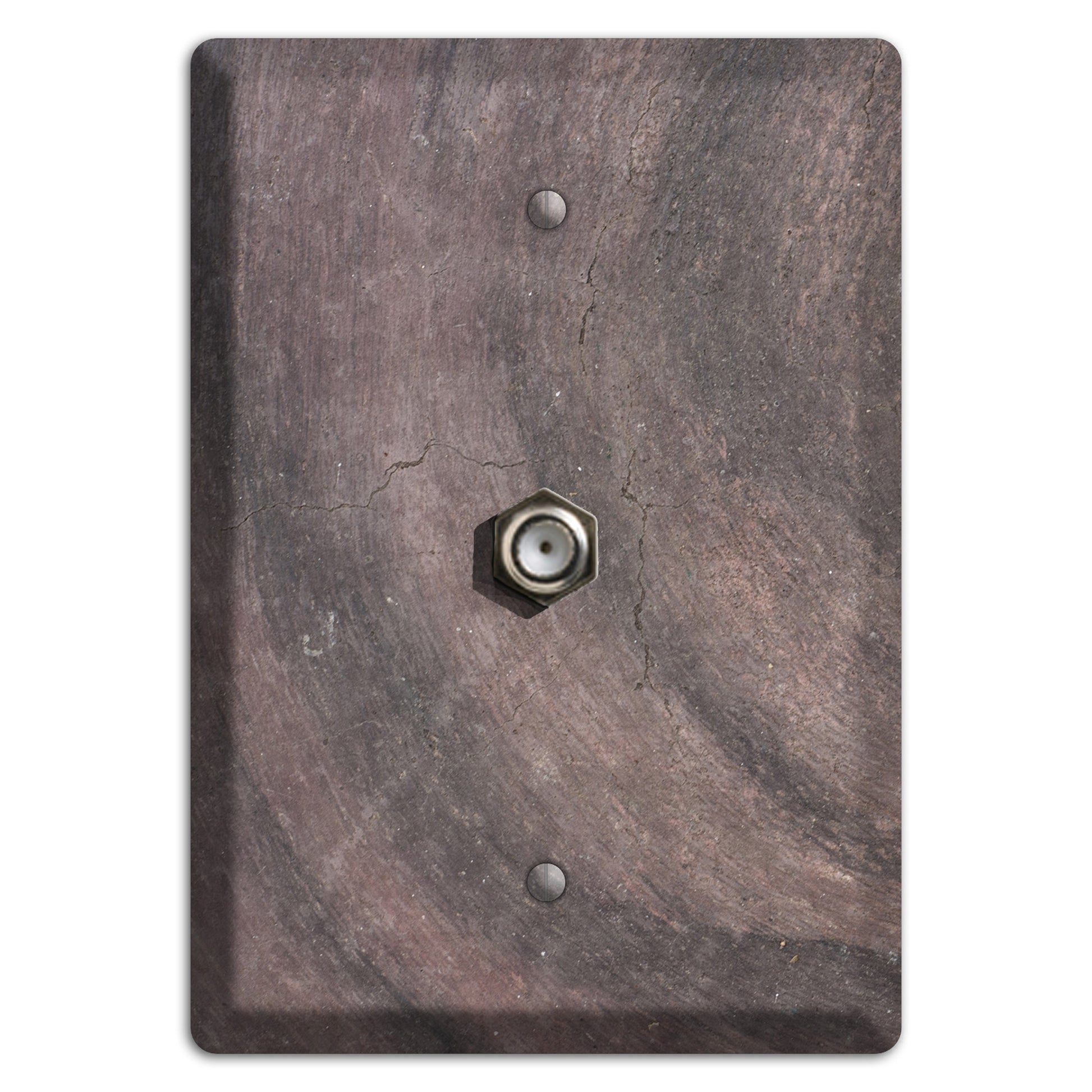 Brown Swirl Concrete Cable Wallplate