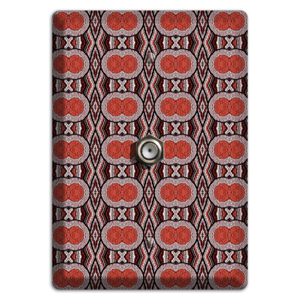 Red Tapestry Cable Wallplate